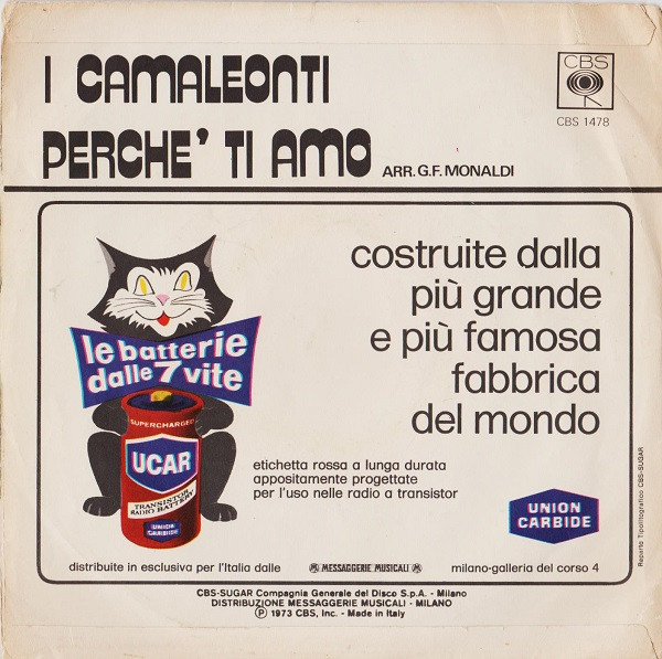 I Camaleonti - Perché Ti Amo | CBS (CBS 1478) - 2