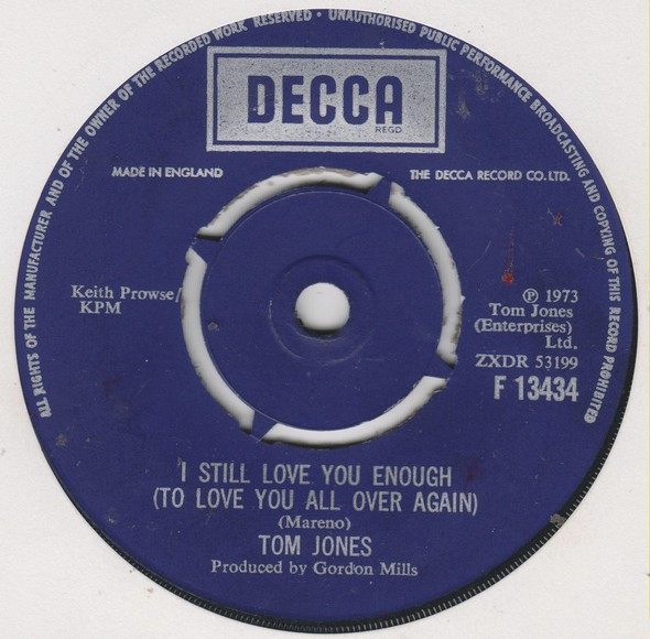 Tom Jones - Today I Started Loving You Again | Decca (F 13434) - 2