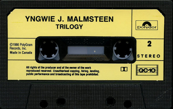 Yngwie Malmsteen - Trilogy [Cassette] | Polydor (831 073-4) - 4
