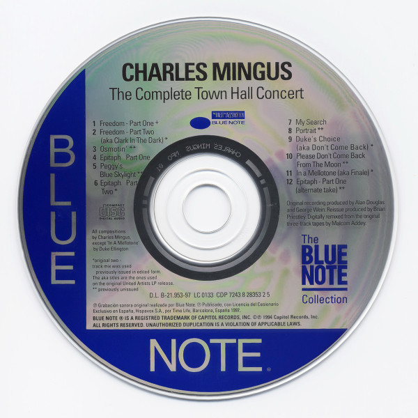 Charles Mingus - The Complete Town Hall Concert | Blue Note (CDP 7243 8 28353 2 5) - 3