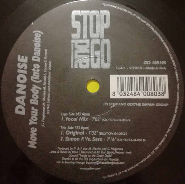Danoise - Move Your Body (Into Danoise) | Stop And Go (GO 105105) - 3