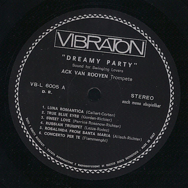 Ack Van Rooyen - Dream Party | Vibraton (VB-L 6005) - 3 Ack Van Rooyen - Dream Party | Vibraton (VB-L 6005) - 3