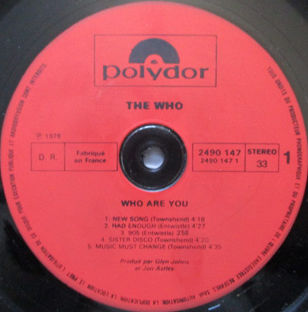 The Who - Who Are You | Polydor (2490 147) - 3 The Who - Who Are You | Polydor (2490 147) - 3