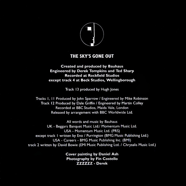 Bauhaus - The Sky's Gone Out | Beggars Banquet (BBL 42 CD) - 4