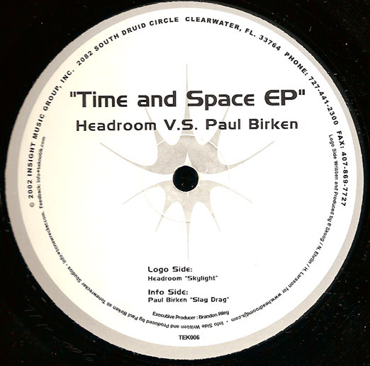 Headroom vs. Paul Birken - Time And Space EP | Teknotik Records (TEK006) - 2
