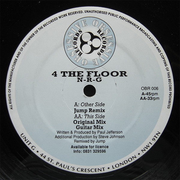 4 The Floor - N-R-G | Obsessive Records (OBR 006) - main 4 The Floor - N-R-G | Obsessive Records (OBR 006) - main