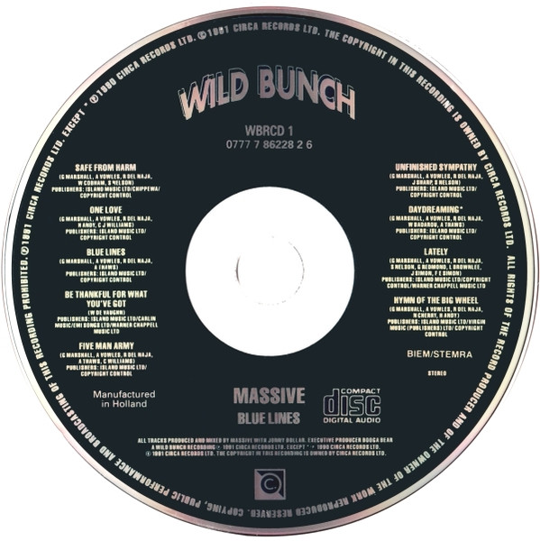 Massive Attack - Blue Lines | Wild Bunch Records (WBRCD 1) - 3