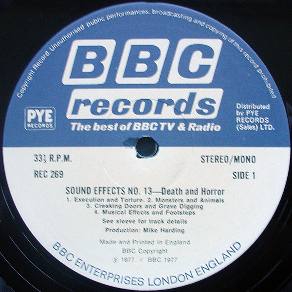 Mike Harding - Sound Effects Vol. 13 (Death & Horror) | BBC Records And Tapes (REC 269) - 3 Mike Harding - Sound Effects Vol. 13 (Death & Horror) | BBC Records And Tapes (REC 269) - 3