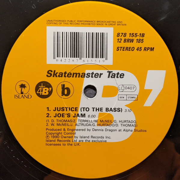 Skatemaster Tate - Justice (To The Bass) | 4th & Broadway (12 BRW 185) - 4 Skatemaster Tate - Justice (To The Bass) | 4th & Broadway (12 BRW 185) - 4