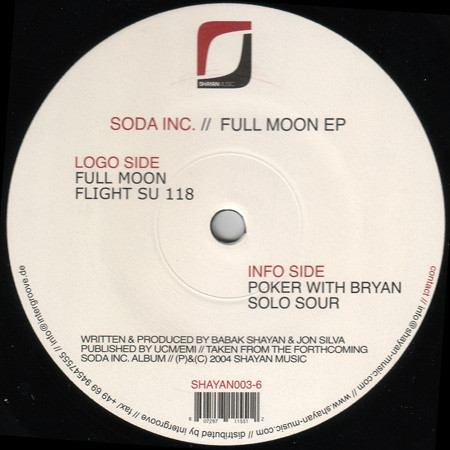 Soda Inc. - Full Moon EP | Shayan Music (SHAYAN003-6) - main