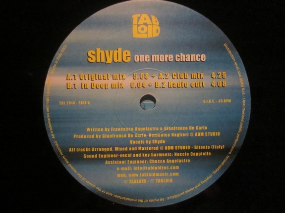 Shyde - One More Chance | Tabloid Music (TBL 2014)