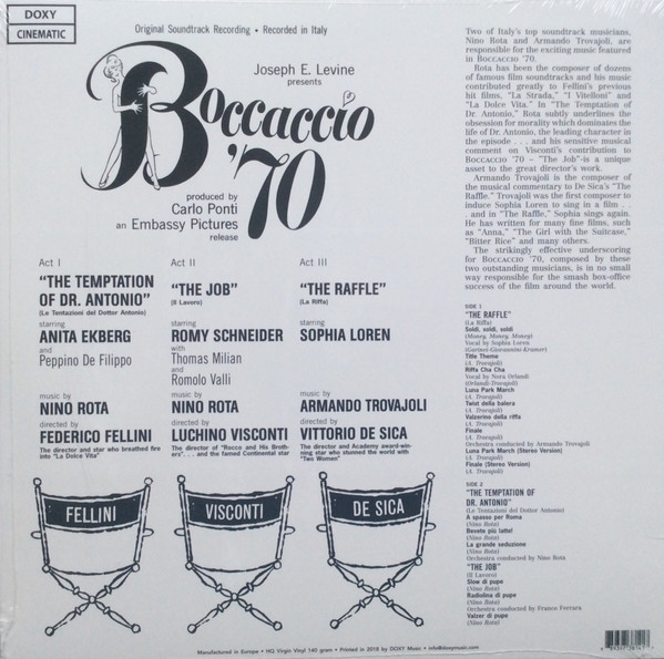 Nino Rota & Armando Trovaioli - Boccaccio '70 | Doxy Cinematic (DOC 141) - 2