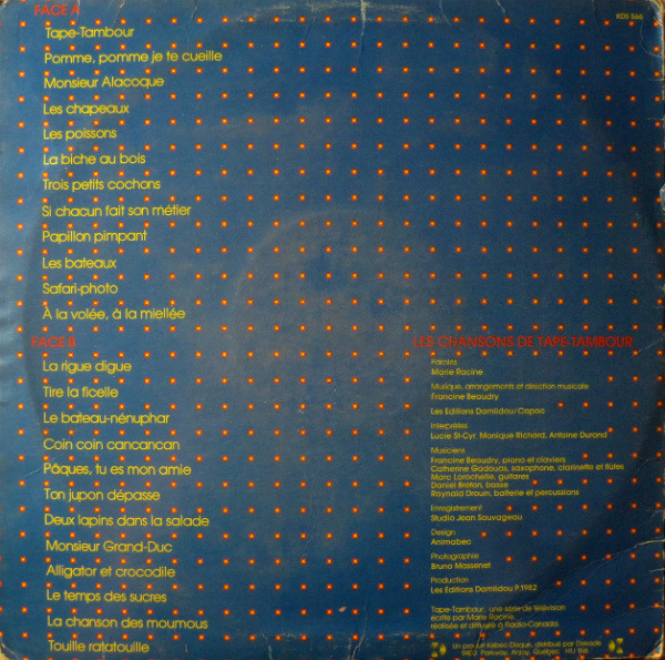 Tape-Tambour - Les Chansons De Tape-Tambour | Kébec-Disc (KDS-566) - 2
