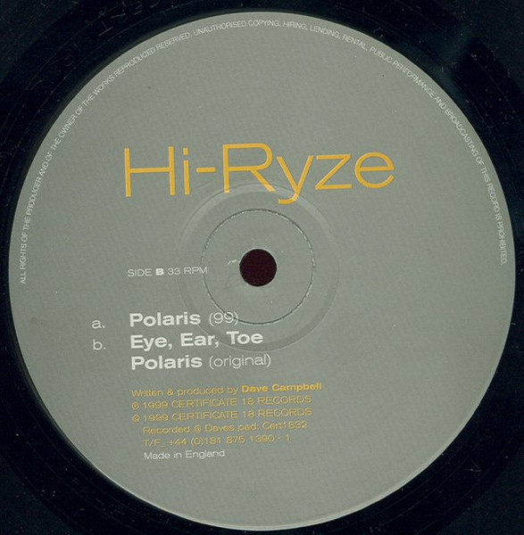 Hi-Ryze - Polaris | Certificate 18 (CERT 1832) - main