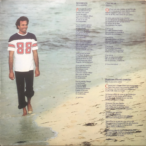 Julio Iglesias - Sentimental | CBS (CBS84357) - 3