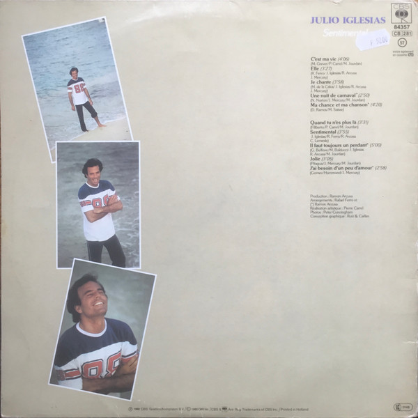 Julio Iglesias - Sentimental | CBS (CBS84357) - 4