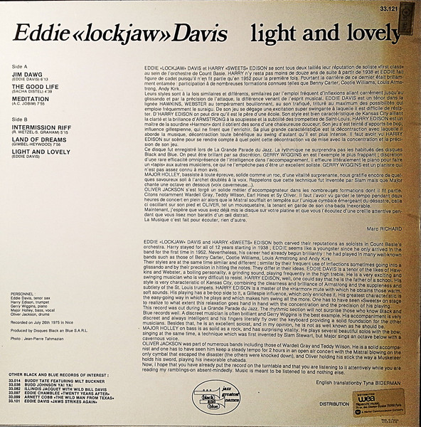 Eddie "Lockjaw" Davis - Light And Lovely | Black And Blue (33.121) - 3 Eddie "Lockjaw" Davis - Light And Lovely | Black And Blue (33.121) - 3