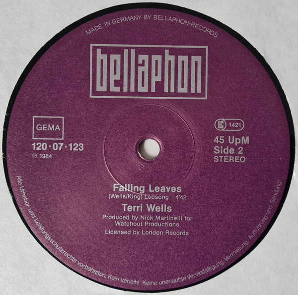 Terri Wells - I Already Know | Bellaphon (120·07·123) - 3