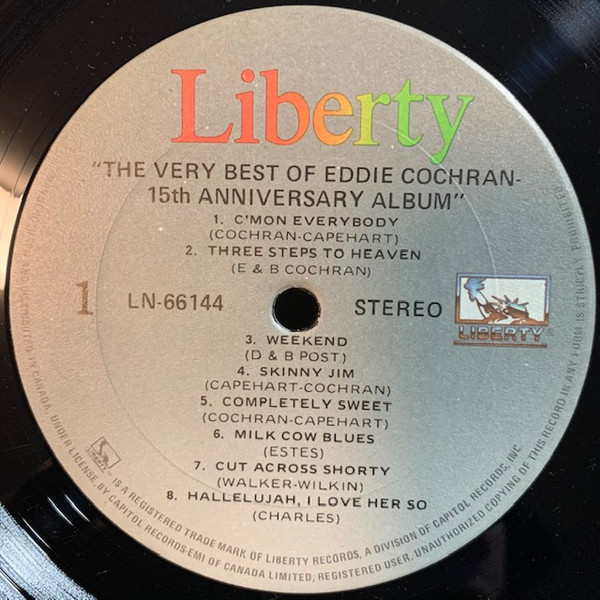 Eddie Cochran - The Very Best Of Eddie Cochran | Liberty (LN 66144) - 3