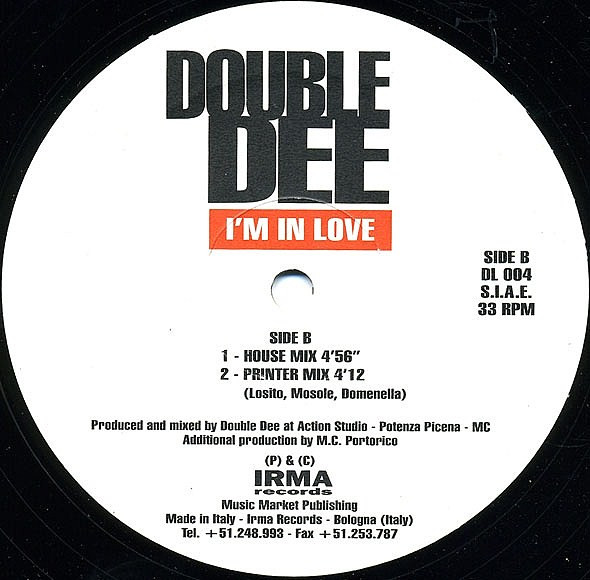 Double Dee - I'm In Love | Not On Label (DL 004) - 3