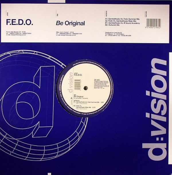 Fedo - Be Original | D:vision Records (DV 465)