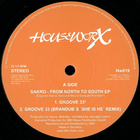 Sakro - From North To South EP | Houseworx (Hw019)