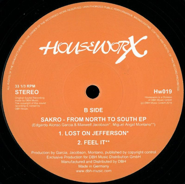 Sakro - From North To South EP | Houseworx (Hw019) - 2