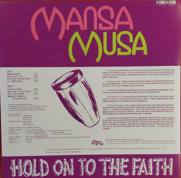 Mansa Musa - Hold On To The Faith | Cree Records (CLP 1216) - 2 Mansa Musa - Hold On To The Faith | Cree Records (CLP 1216) - 2
