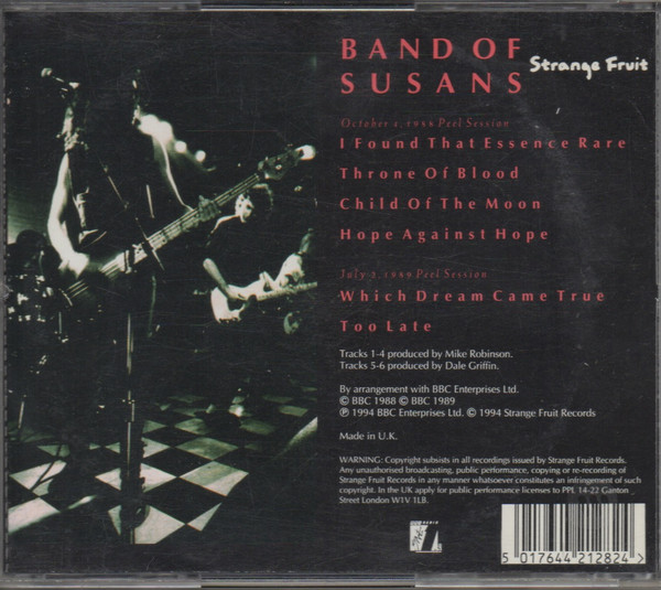 Band Of Susans - The Peel Sessions | Strange Fruit (SFRCD 128) - 2