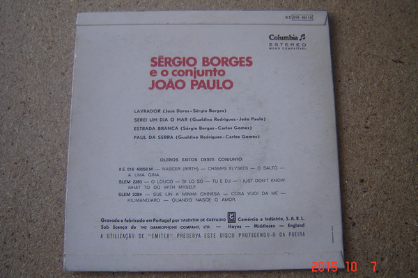 Sérgio Borges E O Conjunto Académico João Paulo - Lavrador | Columbia (8E 016 40119) - 2