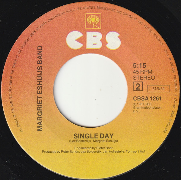 Margriet Eshuijs Band - Girl On The Radio | CBS (CBSA 1261) - 4