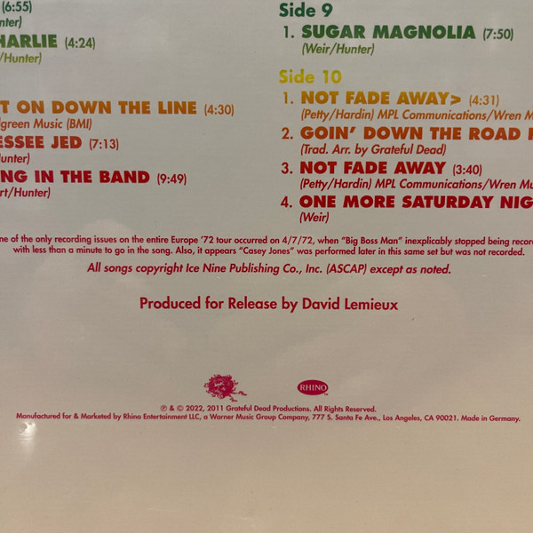 The Grateful Dead - Wembley Empire Pool, London, England 4/7/72 | Grateful Dead Productions (603497841769) - 4 The Grateful Dead - Wembley Empire Pool, London, England 4/7/72 | Grateful Dead Productions (603497841769) - 4