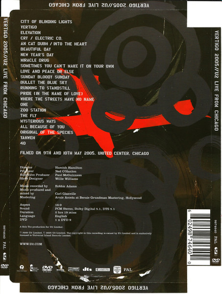 U2 - Vertigo 2005 // U2 Live From Chicago | Island Records (987 464-0) - 2