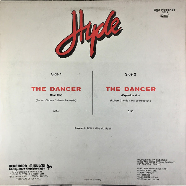 Hyde - The Dancer | ZYX Records (5523) - 2 Hyde - The Dancer | ZYX Records (5523) - 2
