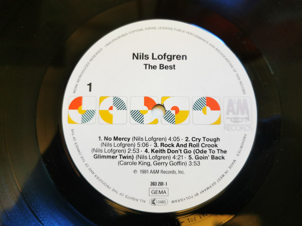 Nils Lofgren - The Best | A&M Records (LP 393 201-1) - 3
