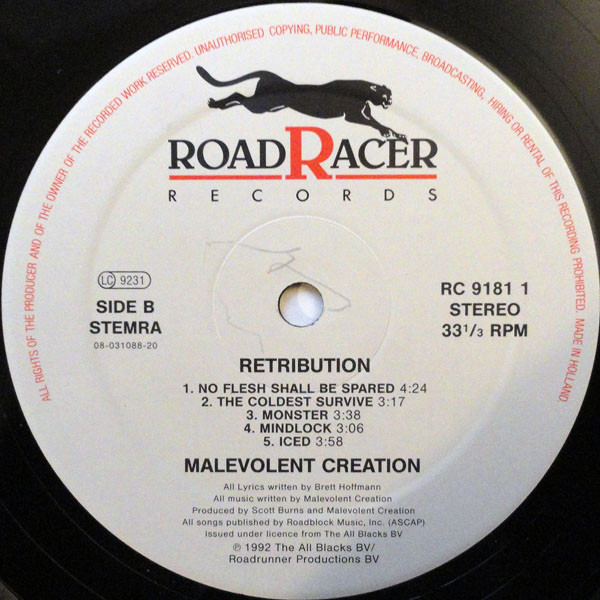 Malevolent Creation - Retribution | Roadracer Records (RC 9181-1) - 4