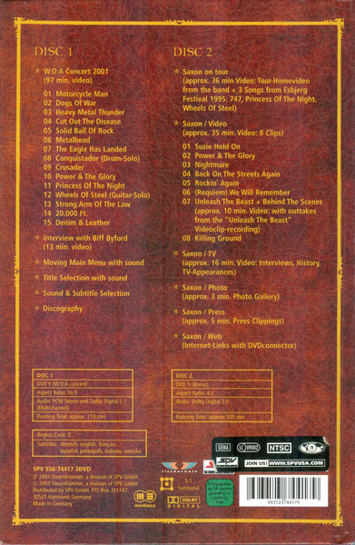 Saxon - The Saxon Chronicles | Steamhammer (SPV 556-74417 2DVD) - 3