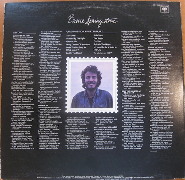 Bruce Springsteen - Greetings From Asbury Park, N.J. | Columbia (KC 31903) - 2 Bruce Springsteen - Greetings From Asbury Park, N.J. | Columbia (KC 31903) - 2