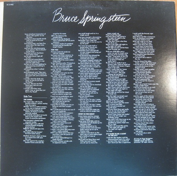 Bruce Springsteen - Greetings From Asbury Park, N.J. | Columbia (KC 31903) - 4 Bruce Springsteen - Greetings From Asbury Park, N.J. | Columbia (KC 31903) - 4