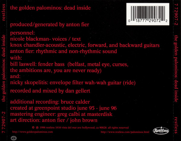 The Golden Palominos - Dead Inside | Restless Records (7 72907-2) - 4