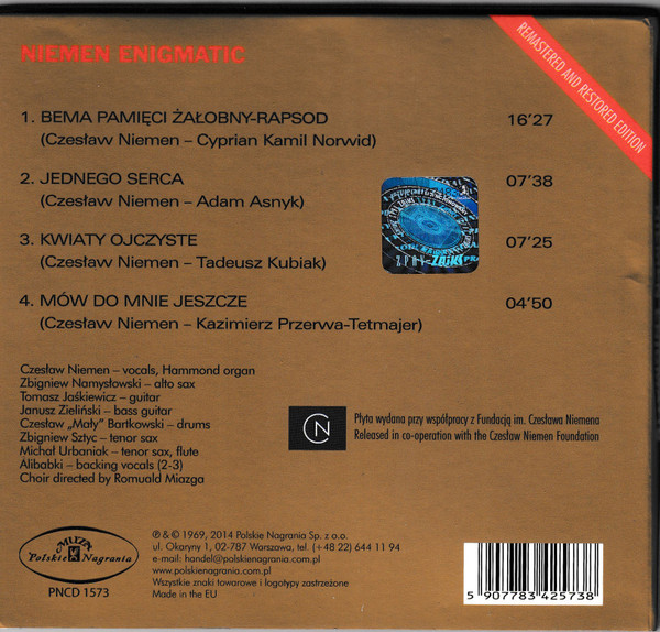 Czesław Niemen - Enigmatic | Polskie Nagrania Muza (PNCD 1573) - 2 Czesław Niemen - Enigmatic | Polskie Nagrania Muza (PNCD 1573) - 2