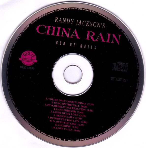Randy Jackson's China Rain - Bed Of Nails | Dig It International (DCD 10090) - 4