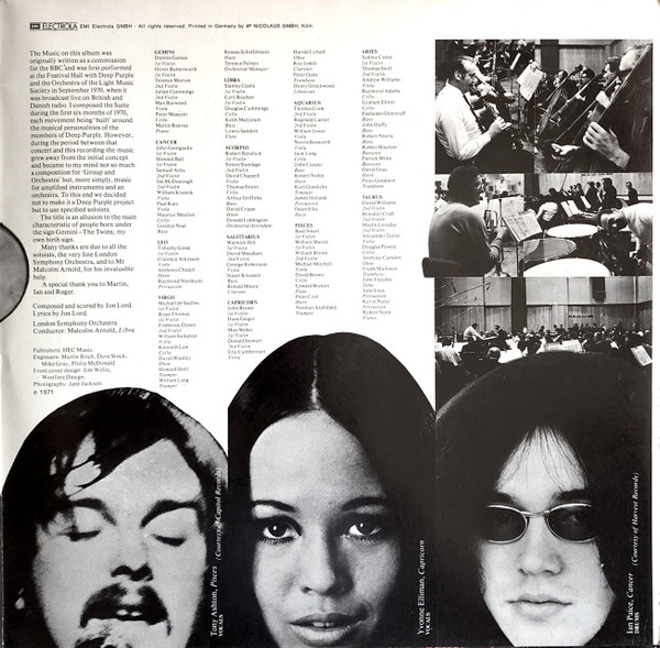 Jon Lord / London Symphony Orchestra - Gemini Suite | Purple Records (1C 062-92 817) - 3