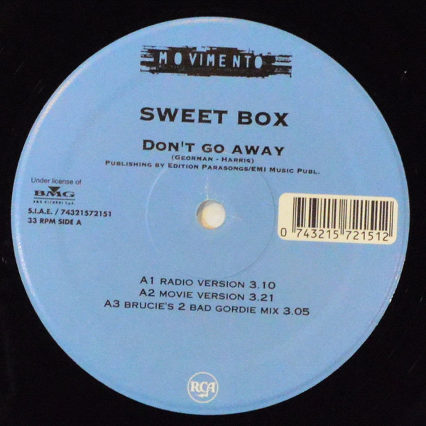 Sweetbox - Don't Go Away | RCA (74321 57215 1) - 2 Sweetbox - Don't Go Away | RCA (74321 57215 1) - 2