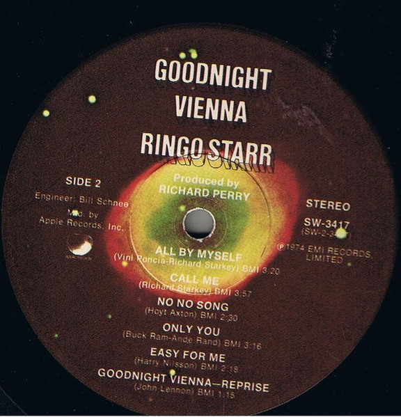 Ringo Starr - Goodnight Vienna [Vinyl] | Apple Records (SW-3417) - 3