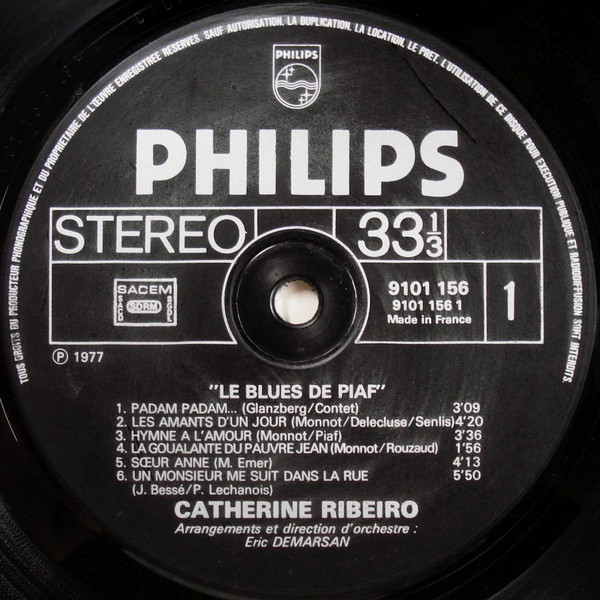 Catherine Ribeiro - Le Blues De Piaf | Philips (9101 156) - 3 Catherine Ribeiro - Le Blues De Piaf | Philips (9101 156) - 3