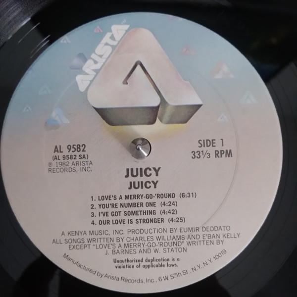 Juicy - Juicy | Arista (AL 9582) - 3