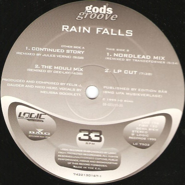God's Groove - Rain Falls | Logic Records (LOC 178) - 2