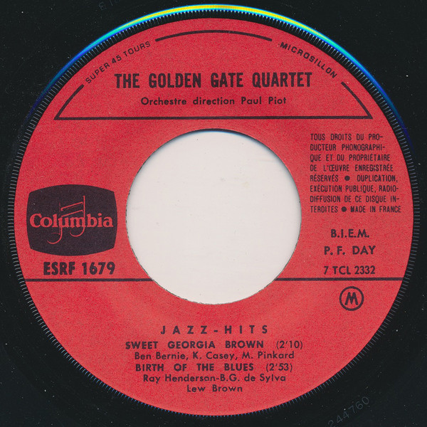 The Golden Gate Quartet - Jazz Hits | Columbia (ESRF 1679) - 3