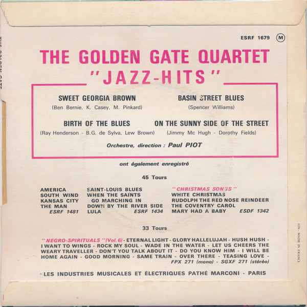 The Golden Gate Quartet - Jazz Hits | Columbia (ESRF 1679) - 2